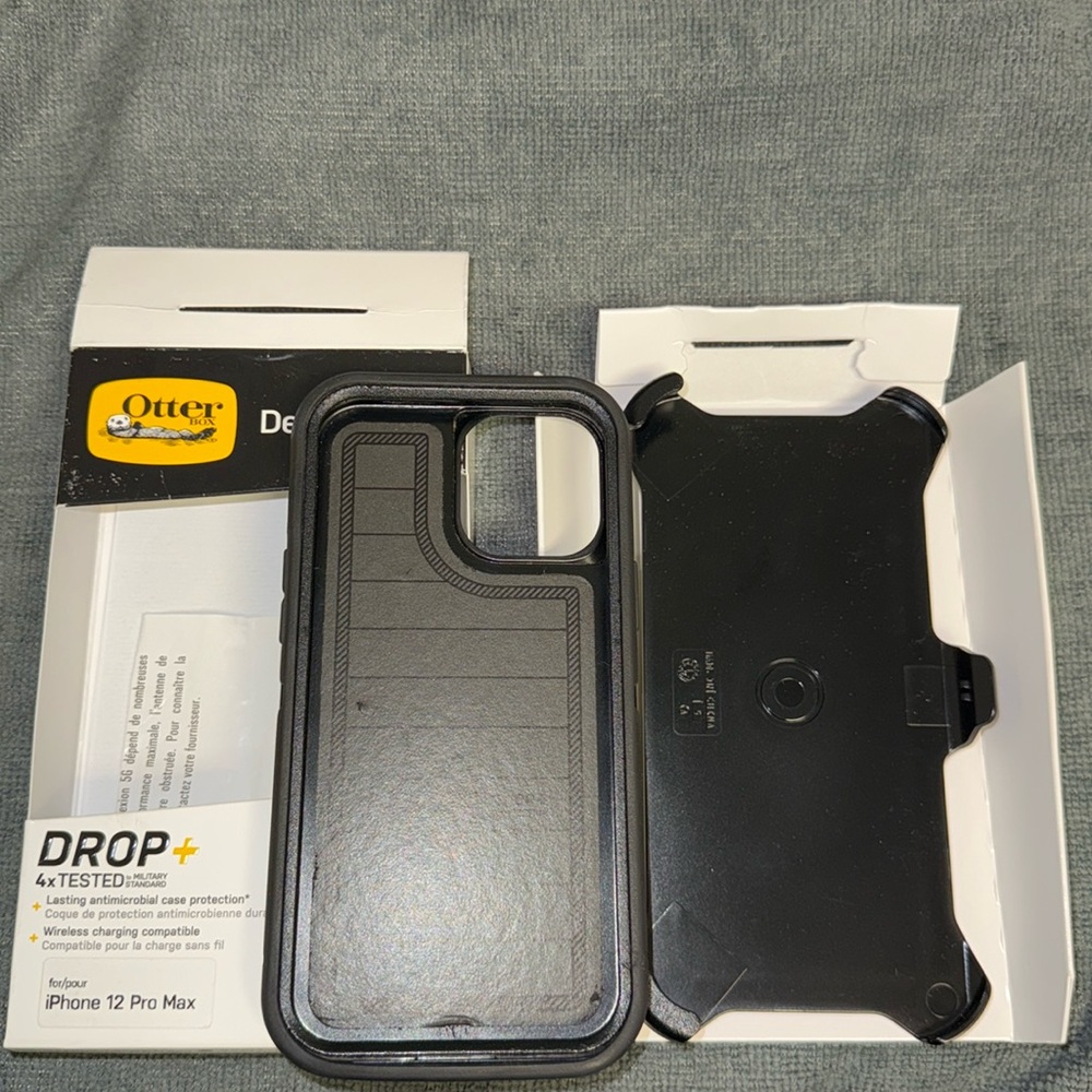 OTTERBOX Defender Pro Case for iPhone 12 Pro Max (or 13 Pro Max) Good Condition.